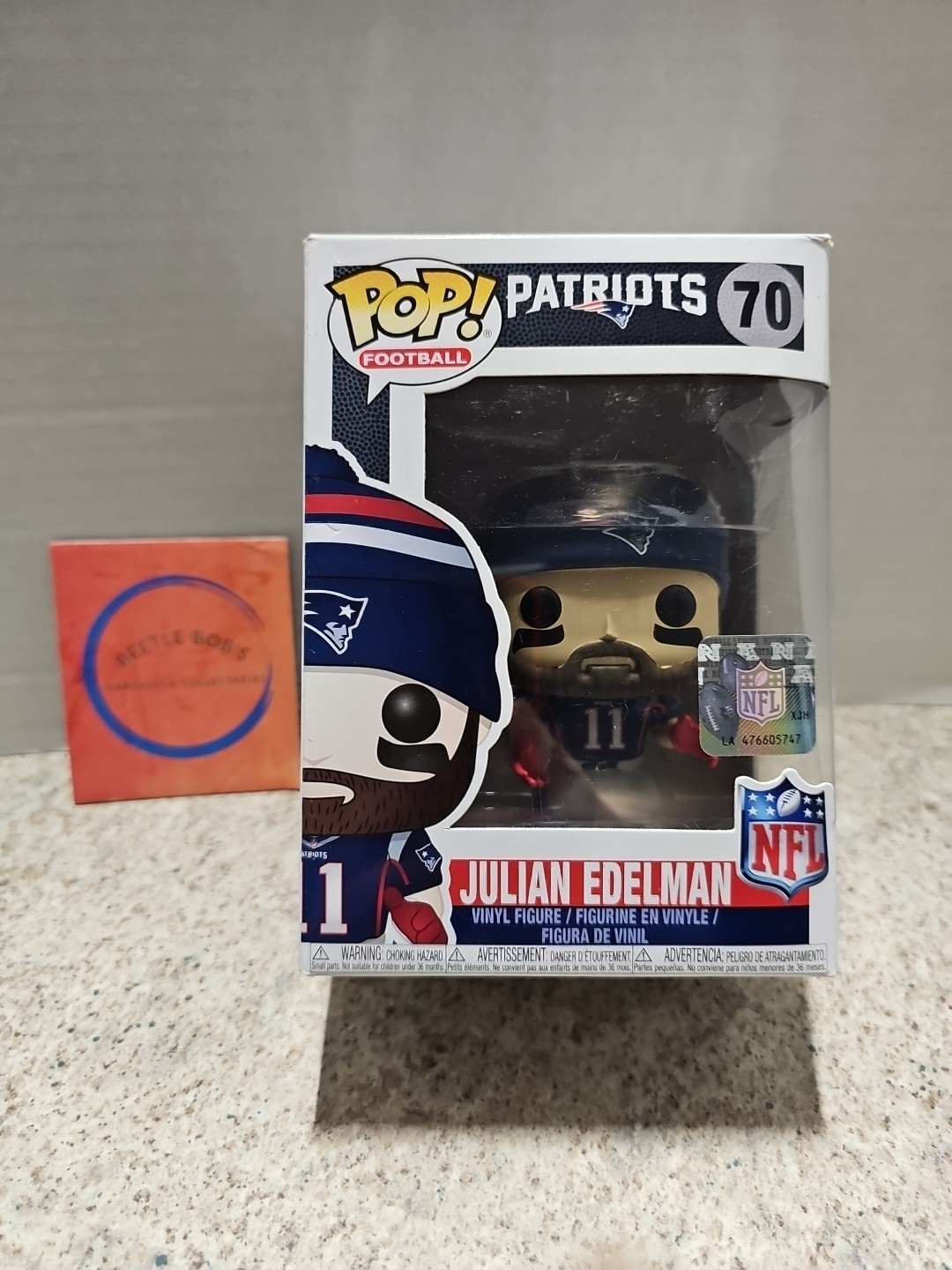 Funko Pop Football New England Patriots NFL Julian Edelman #70 Vinyl Fig 