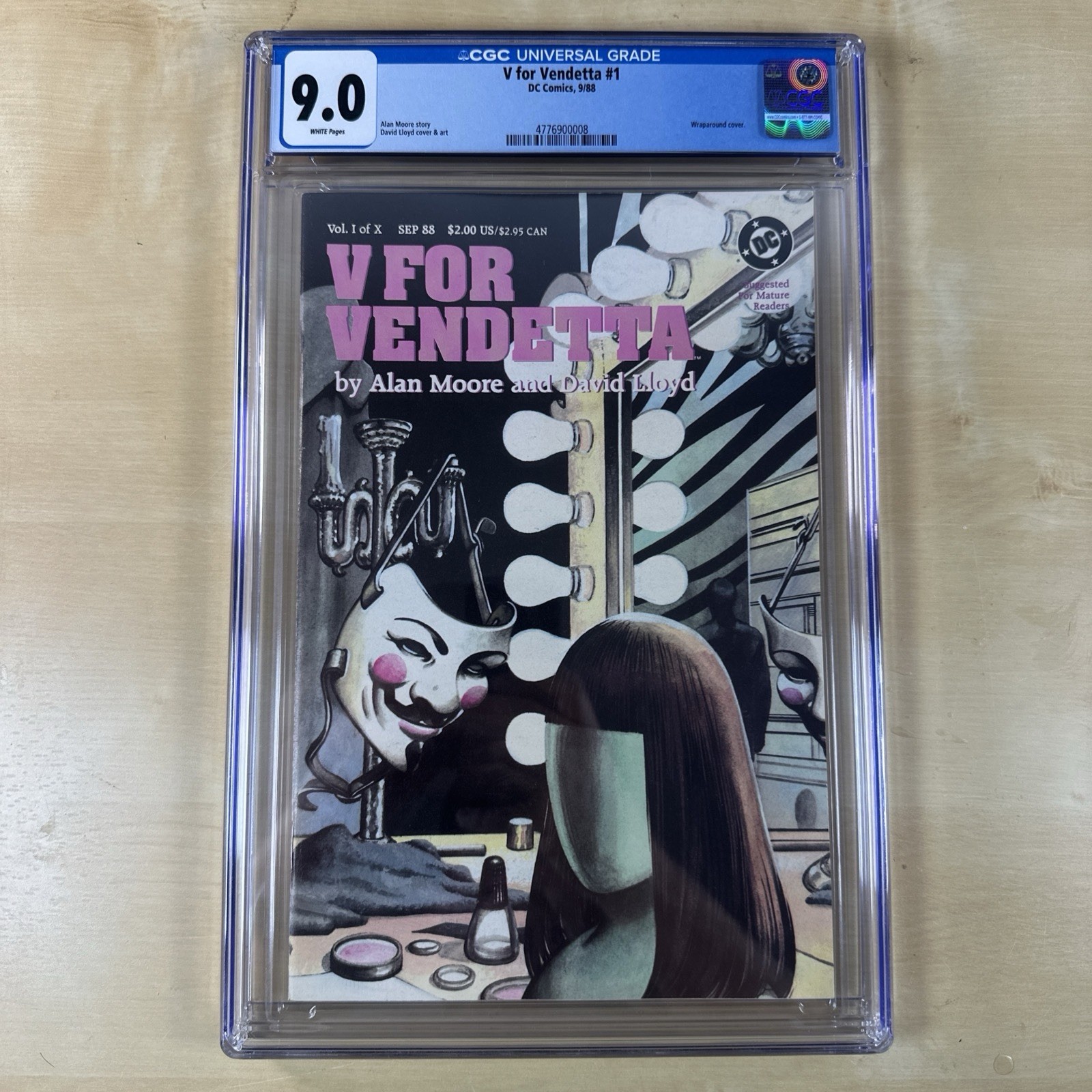 V for Vendetta 1 CGC 9.0 White Pages 1st App Alan Moore David Lloyd DC 1988 Key