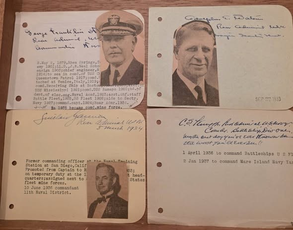 Deceased Admiral Autograph Collection -- Kempff, Gannon, Watson and Neal   WWII