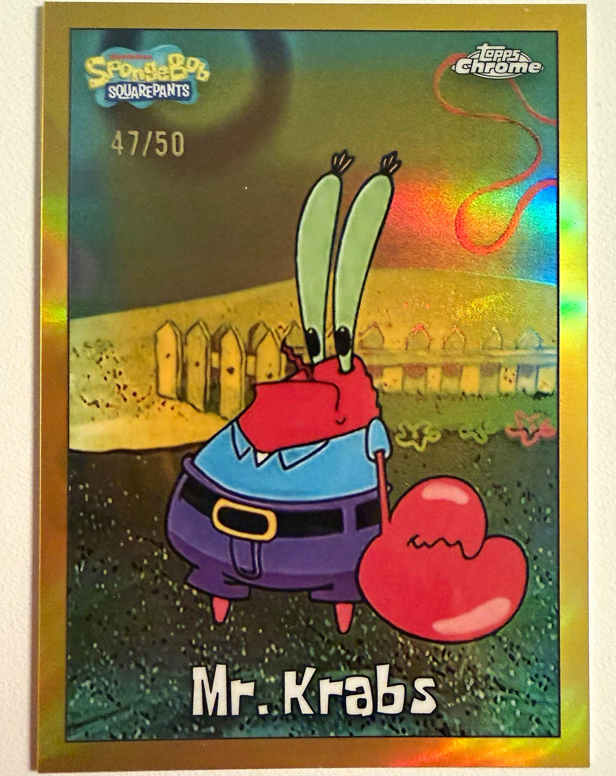 2025 Topps Chrome SpongeBob 25 SpongeBob SquarePants Mr. Krabs #28 47/50 2025 Topps Chrome SpongeBob 25 SpongeBob SquarePants Mr. Krabs #28 47/50