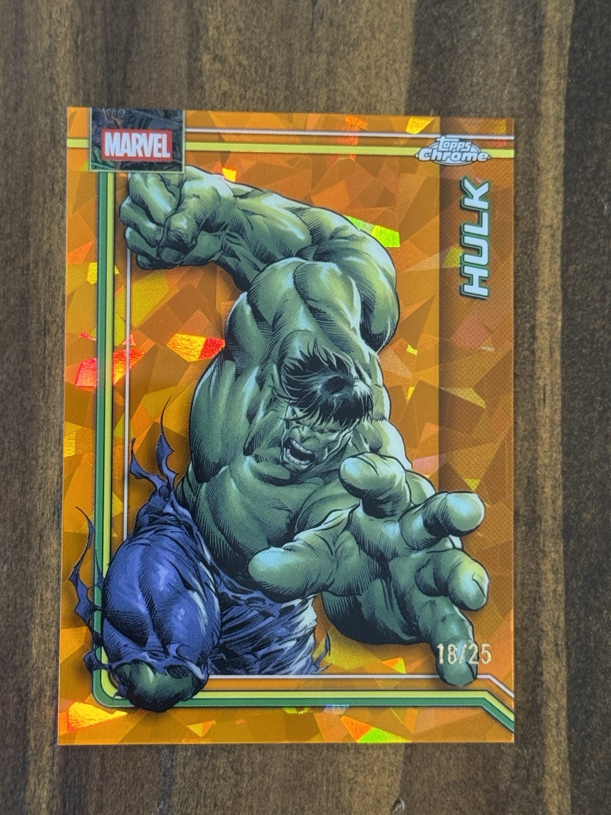 2026 Topps Chrome Marvel Sapphire Edition HULK Orange /25 2026 Topps Chrome Marvel Sapphire Edition HULK Orange /25