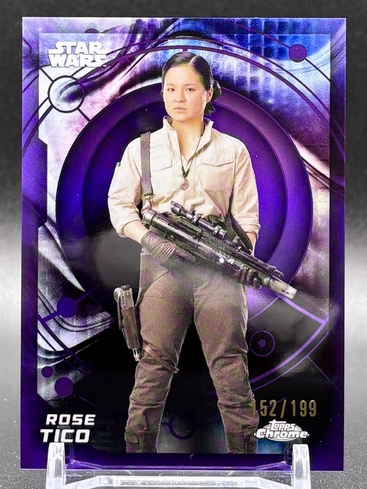 2026 Topps Chrome Star Wars Rose Tico Kamino Purple Refractor /199 #86 2026 Topps Chrome Star Wars Rose Tico Kamino Purple Refractor /199 #86