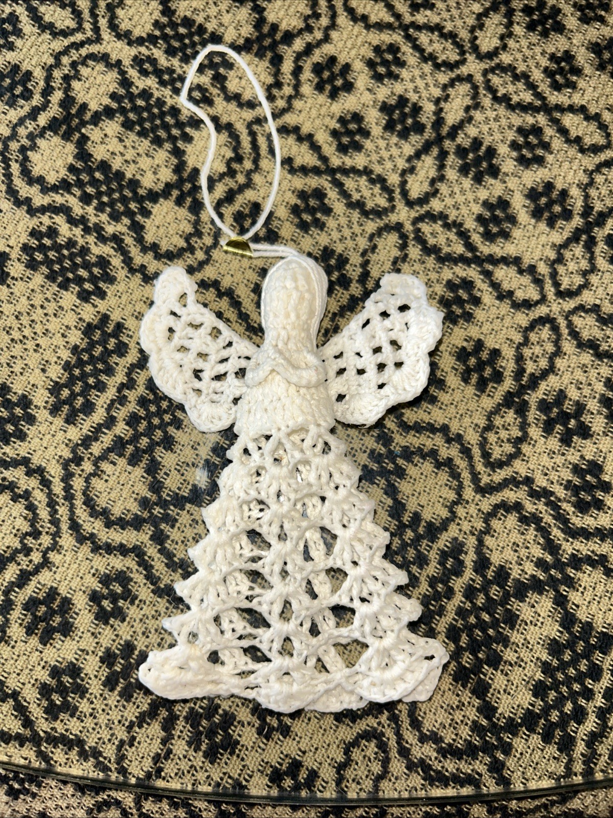 Vtg 4 Crochet Starched Angel Ornaments Christmas Lillian Vernon Lace NIP White Vtg 4 Crochet Starched Angel Ornaments Christmas Lillian Vernon Lace NIP White