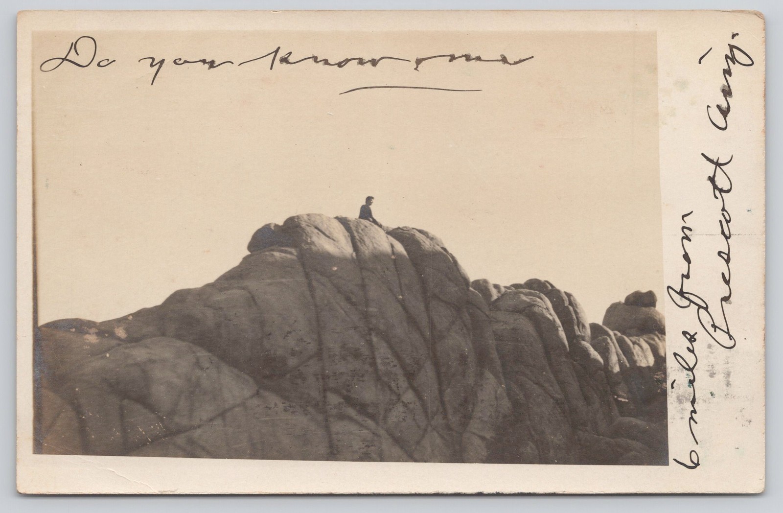 RPPC Prescott Arizona Granite Dells Rock Formation c1908 Postcard RPPC Prescott Arizona Granite Dells Rock Formation c1908 Postcard