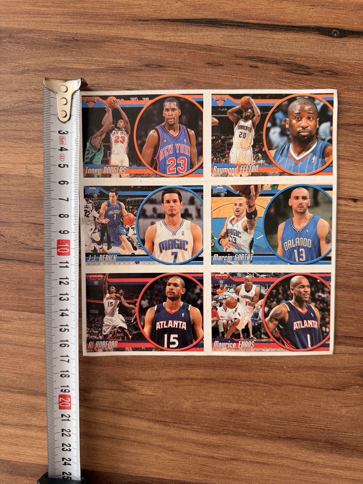 2010-11 Panini NBA Sticker Uncut Sheet Redick Horford Felton Gortat 6 Stickers 2010-11 Panini NBA Sticker Uncut Sheet Redick Horford Felton Gortat 6 Stickers