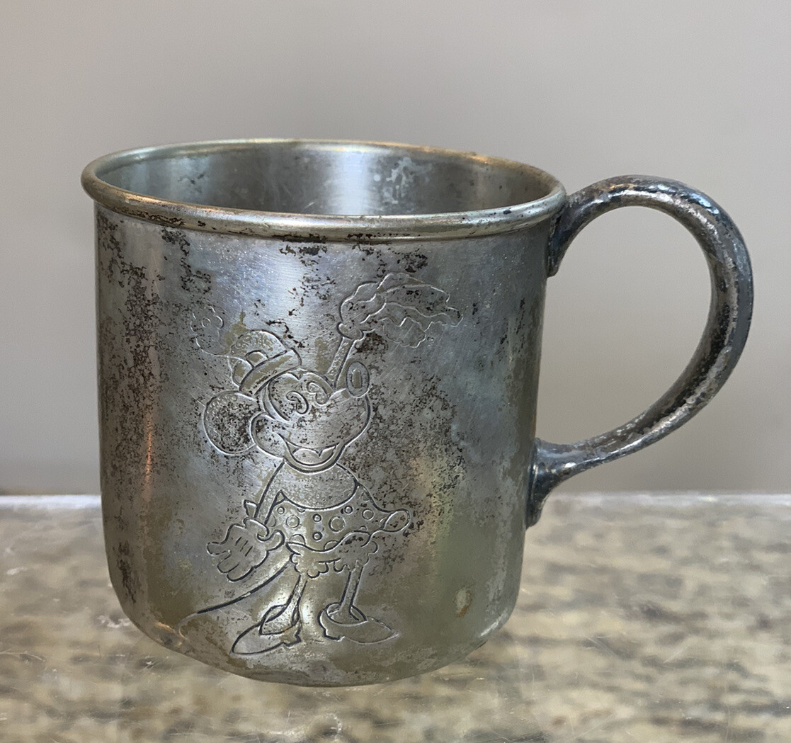 Vintage Forbes Silver Minnie Mouse 1930's Silverplate Childs Cup #3114 RARE Vintage Forbes Silver Minnie Mouse 1930's Silverplate Childs Cup #3114 RARE