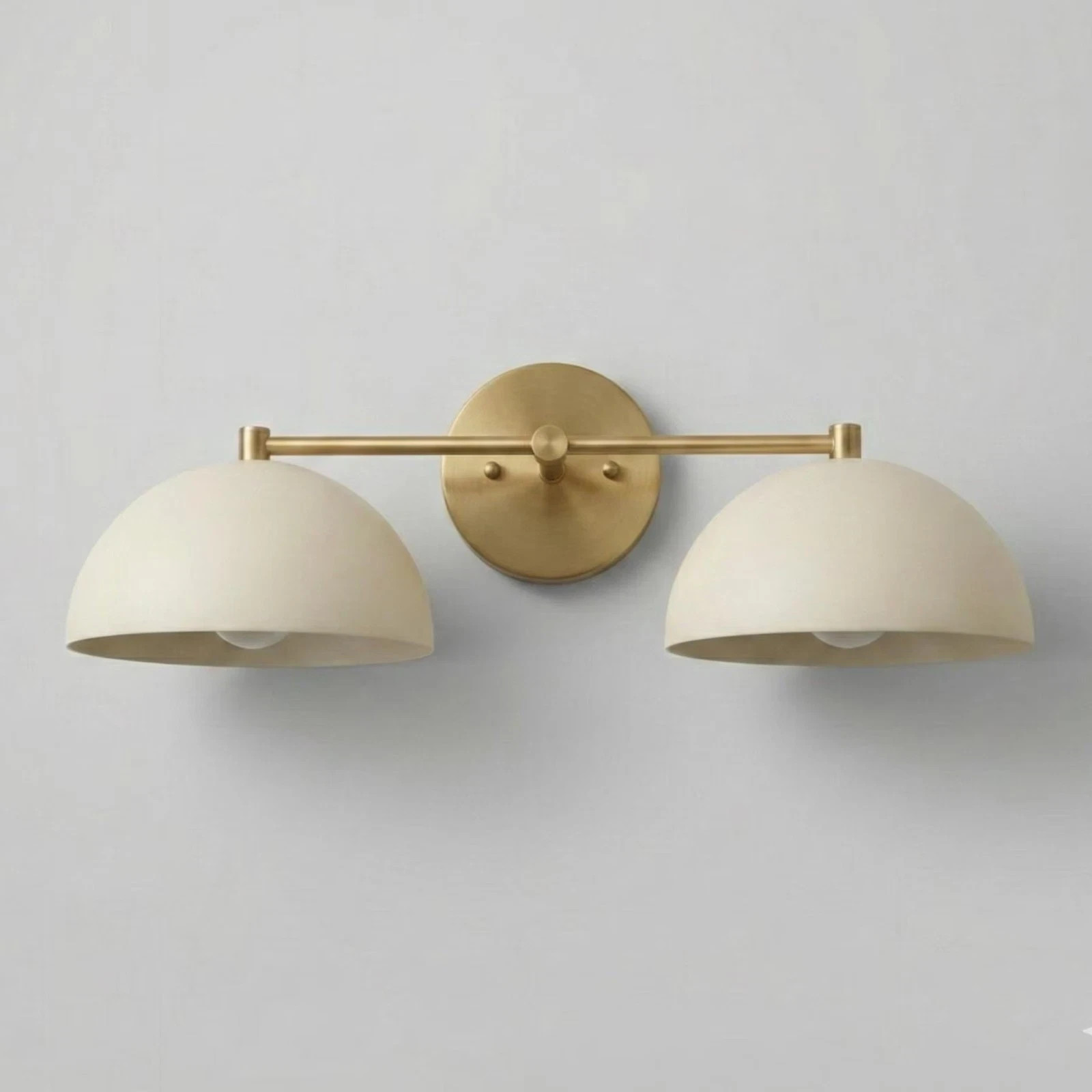 Mid Century Modern Brass Wall Sconce: Opaline Glass Globe Light Fixture Mid Century Modern Brass Wall Sconce: Opaline Glass Globe Light Fixture