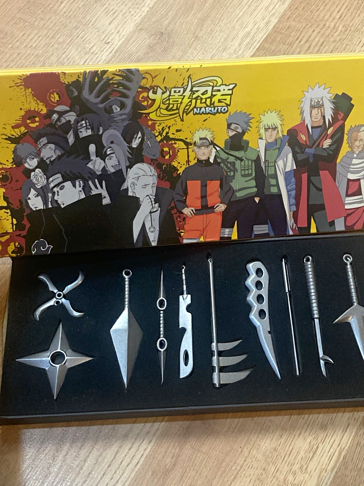 Naruto Metal Kunai & Shuriken Cosplay Accessory Set Silver/Black Naruto Metal Kunai & Shuriken Cosplay Accessory Set Silver/Black