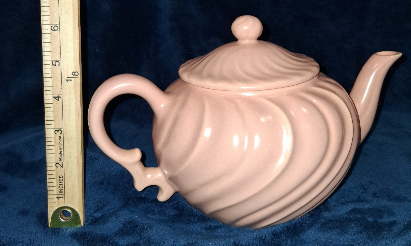 Vtg Franciscan Ware Coronado Swirl Teapot Lid Soft Coral Salmon Pottery Vtg Franciscan Ware Coronado Swirl Teapot Lid Soft Coral Salmon Pottery