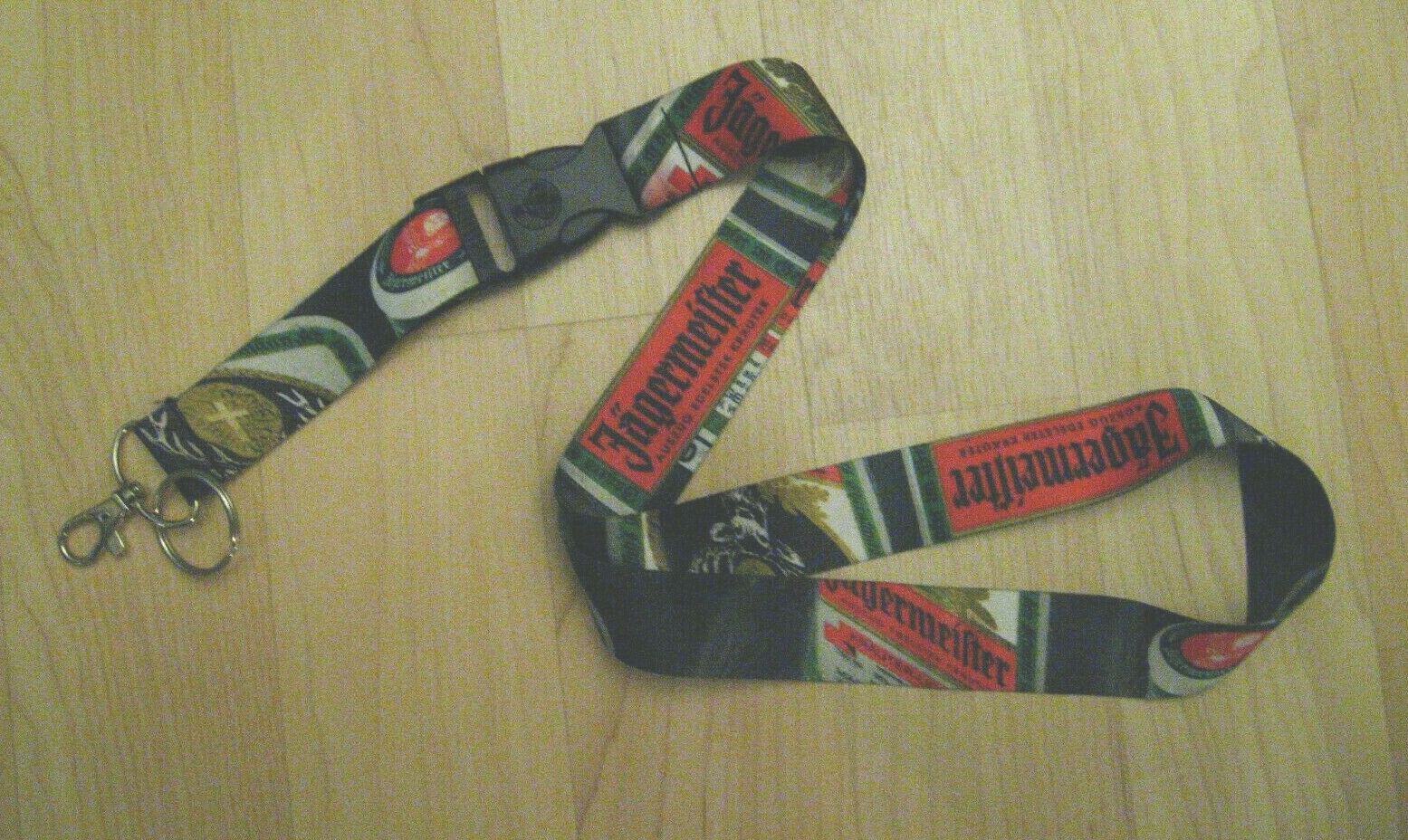Jagermeister German Digestif Lanyard - Adult Beverage Liquor ID Holder Keyring Jagermeister German Digestif Lanyard - Adult Beverage Liquor ID Holder Keyring