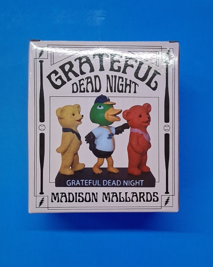 Grateful Dead Bobblehead 2023 Madison Mallards NIB New in Box Jerry Garcia Grateful Dead Bobblehead 2023 Madison Mallards NIB New in Box Jerry Garcia