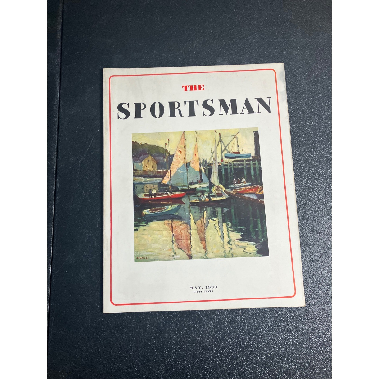 Vintage The Sportsman Magazine May 1933 Nautical Sailboat Cover Art Advertising Vintage The Sportsman Magazine May 1933 Nautical Sailboat Cover Art Advertising