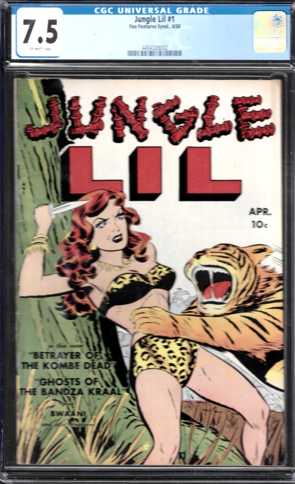 JUNGLE LIL #1 CGC 7.5 1950 FOX FEATURES-GREAT GOOD GIRL ART JUNGLE LIL #1 CGC 7.5 1950 FOX FEATURES-GREAT GOOD GIRL ART