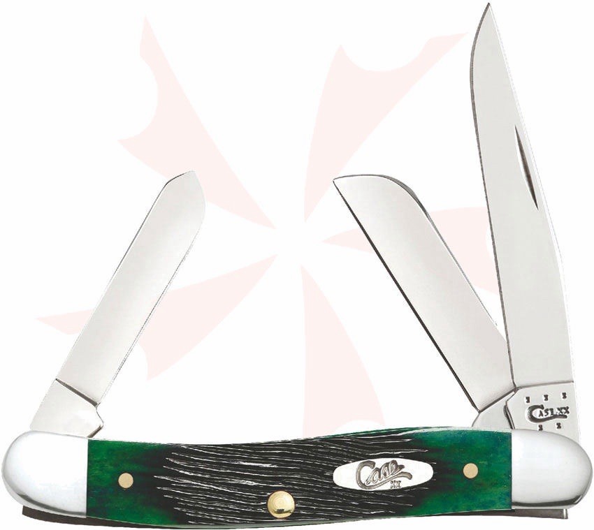 2019 Case XX 27664 Hunter Green Sawcut Bone Medium Stockman (6318 SS)