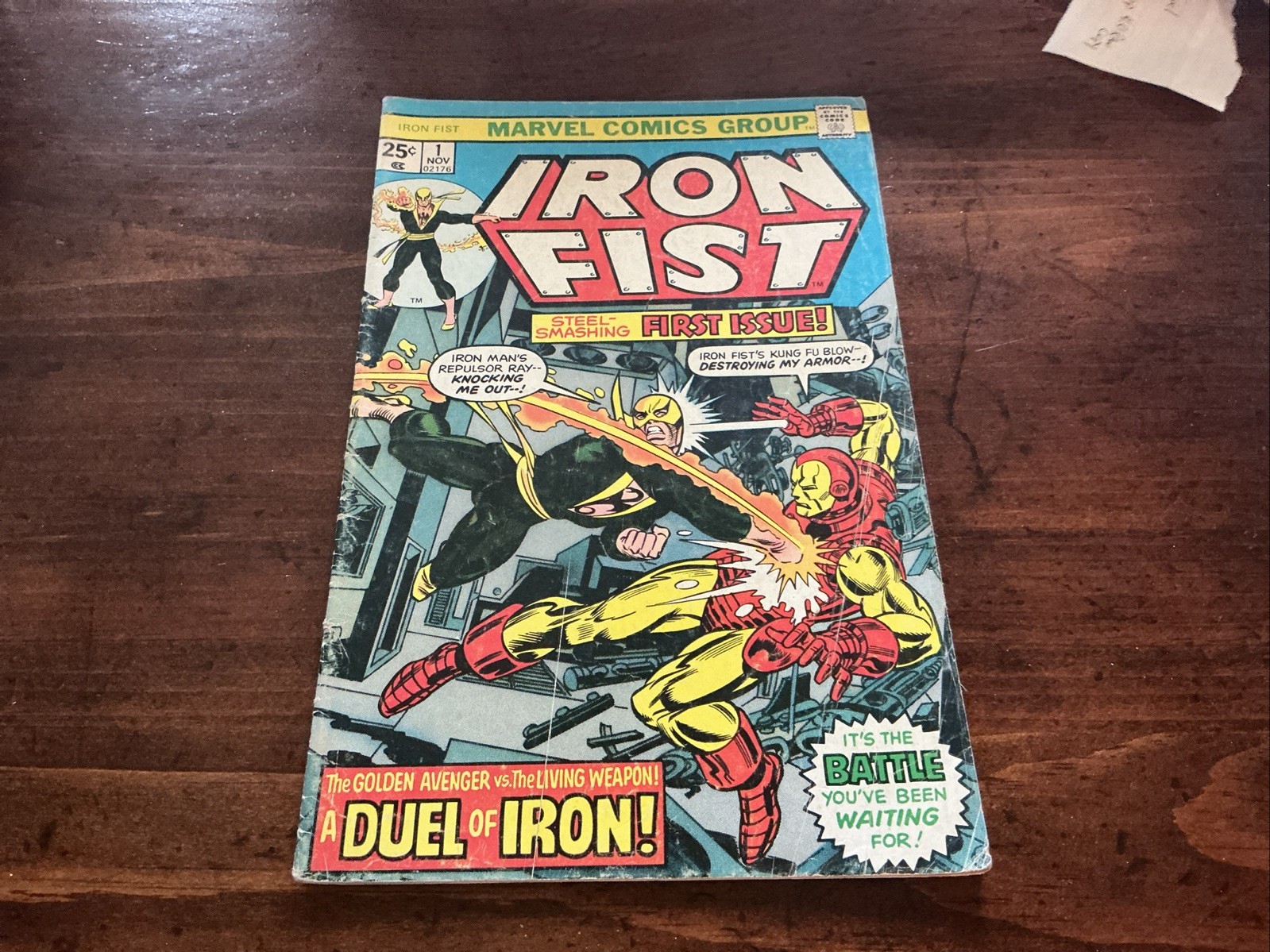 IRON FIST #1 IRON MAN APPEARANCE 1975 Raw Copy