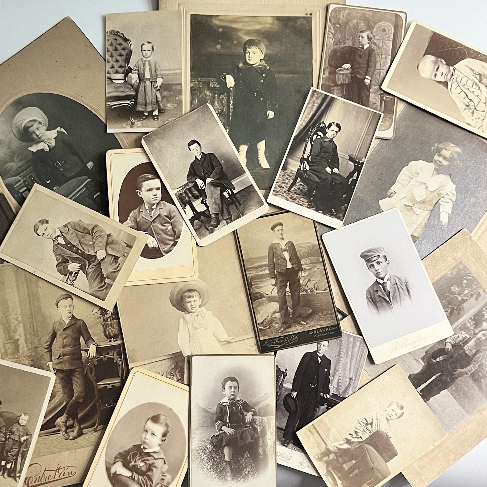 Antique Photograph Cabinet Card & CDV Lot Of 21 Adorable Little Boy Children Antique Photograph Cabinet Card & CDV Lot Of 21 Adorable Little Boy Children
