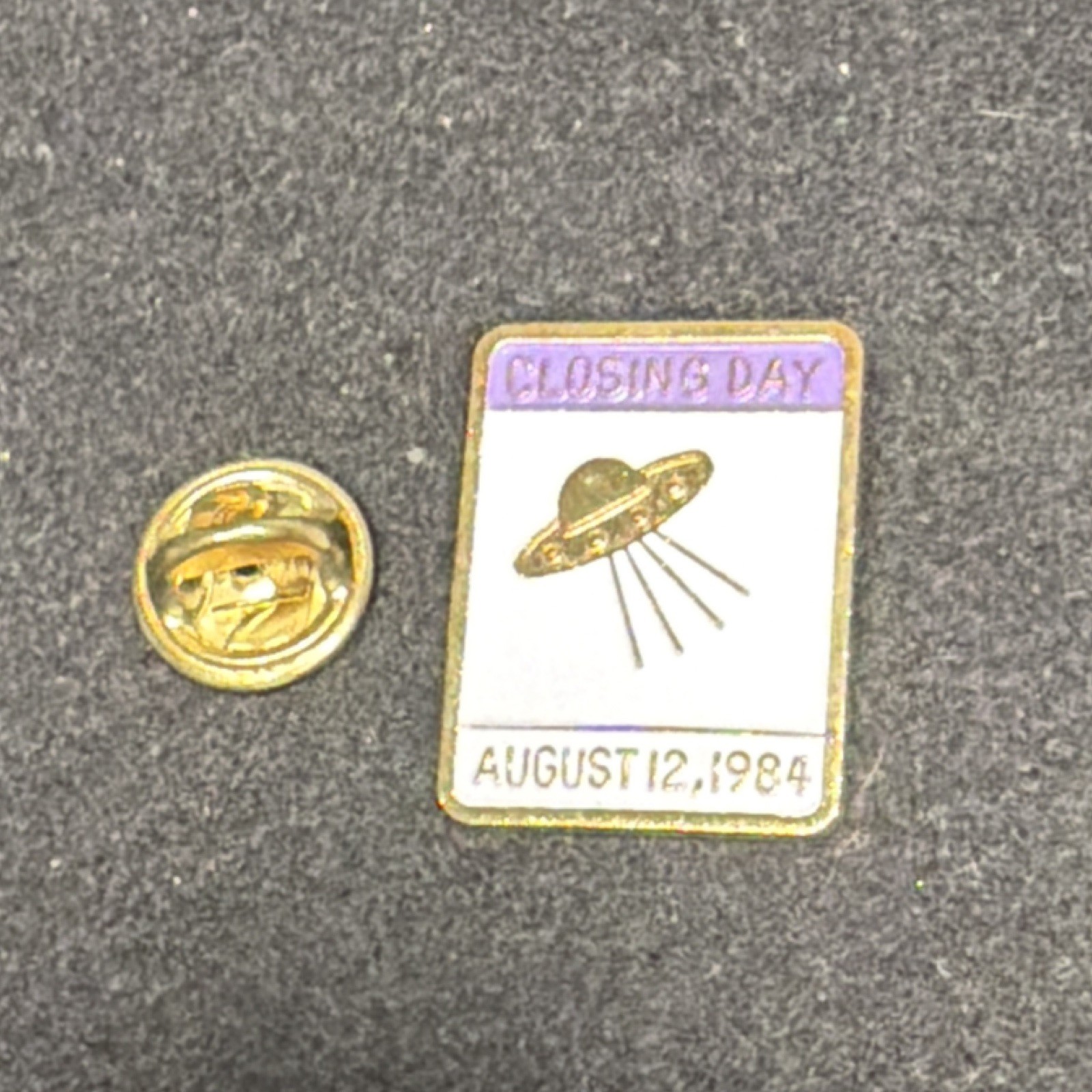 Vintage 1984 Los Angeles Olympics Closing Day August 12 1984 UFO Pin LA84 Vintage 1984 Los Angeles Olympics Closing Day August 12 1984 UFO Pin LA84