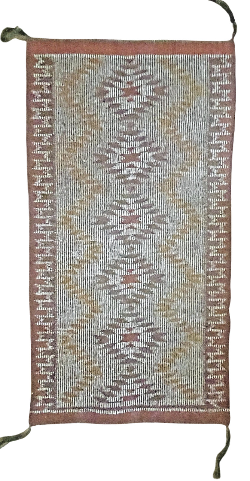 Unique Navajo Raised Outline Rug 50x27 Coal Mine Mesa Eye Dazzler Vintage Unique Navajo Raised Outline Rug 50x27 Coal Mine Mesa Eye Dazzler Vintage