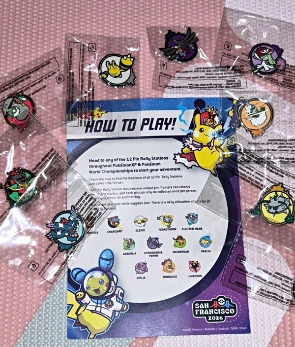 Pokémon World Championships XP San Francisco 2026 Pin Rally a lot Pokémon World Championships XP San Francisco 2026 Pin Rally a lot