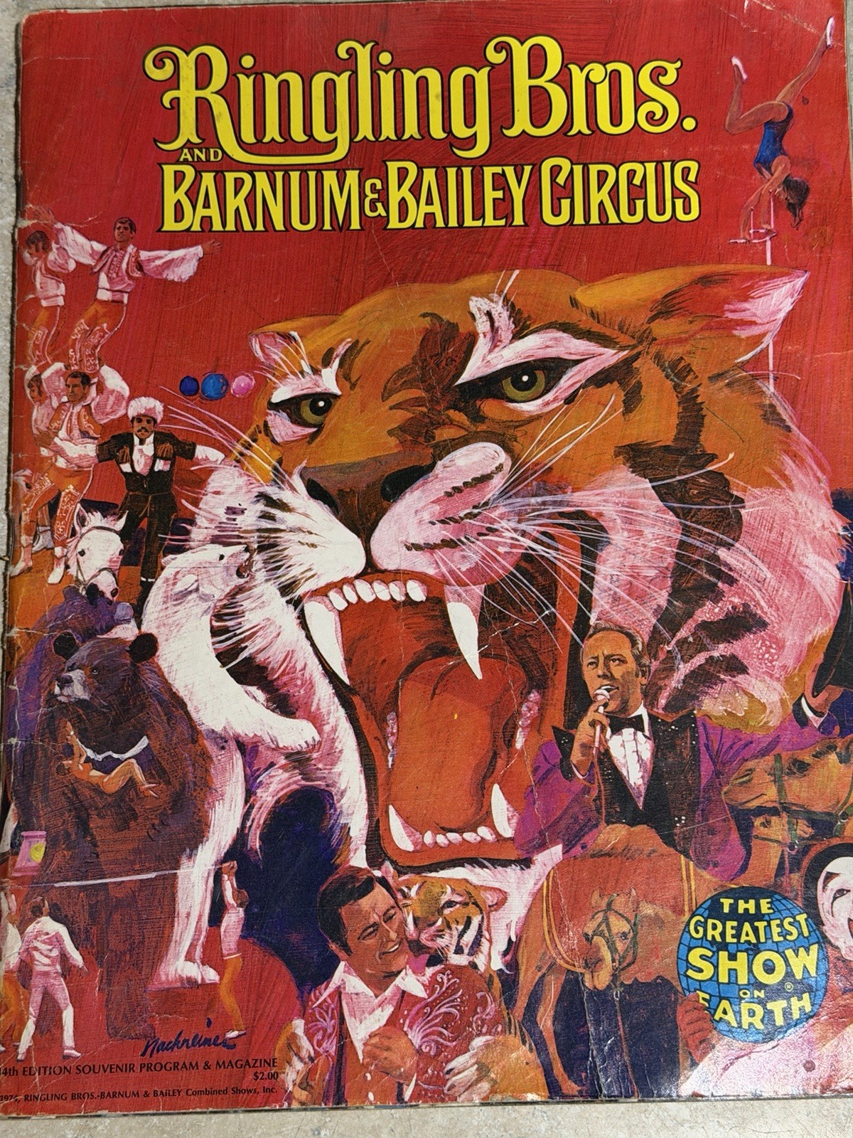 Vintage 1974 Ringling Bros and Barnum Bailey Circus 104th Edition Souvenir Vintage 1974 Ringling Bros and Barnum Bailey Circus 104th Edition Souvenir