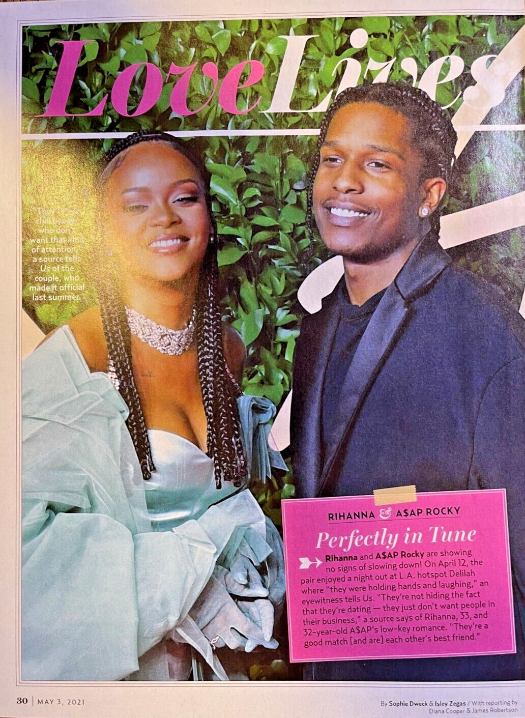 2021 Magazine Illustration Singer Rihanna & A$AP Rocky