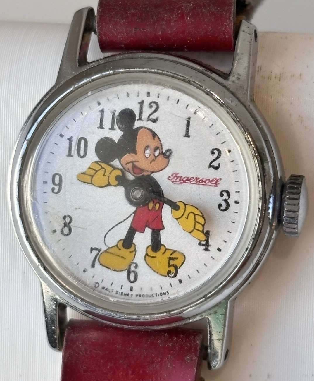 Vintage Ingersoll Mickey Mouse Chrome Plated Watch, Disneyana Collectible Gifts Vintage Ingersoll Mickey Mouse Chrome Plated Watch, Disneyana Collectible Gifts