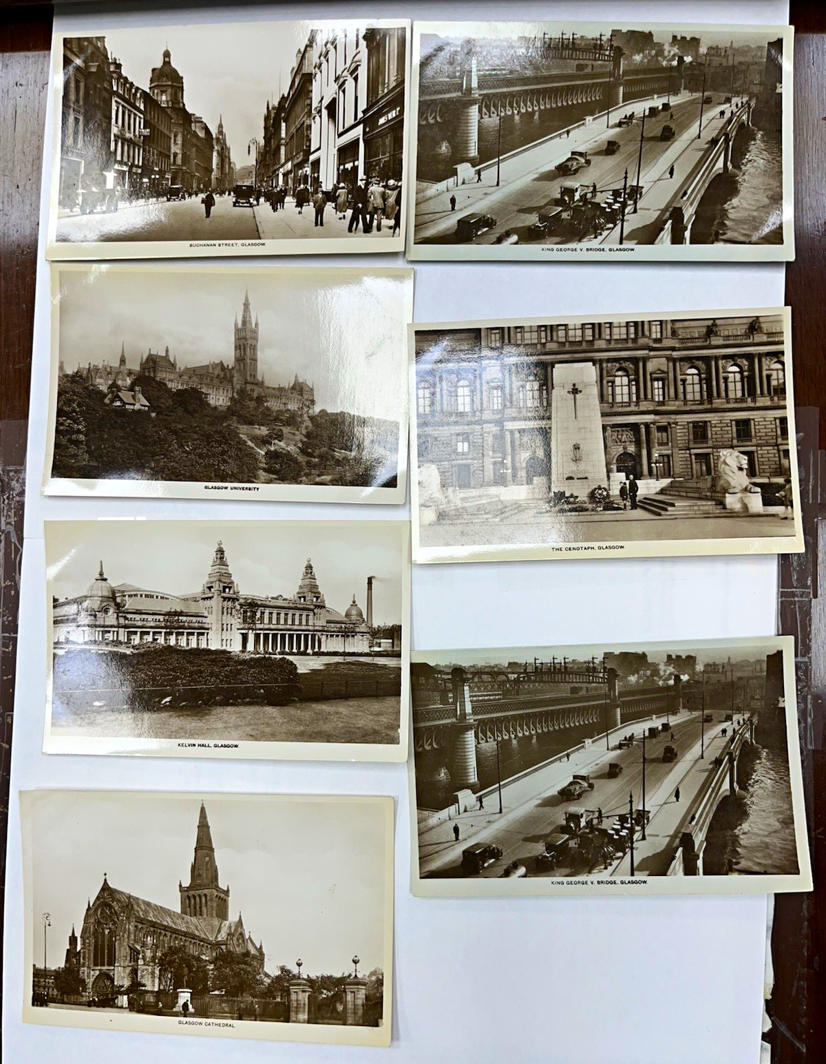 Bollmeyr Real Photo Series Glasgow Scotland RPPC Landmarks Postcard Lot (7)