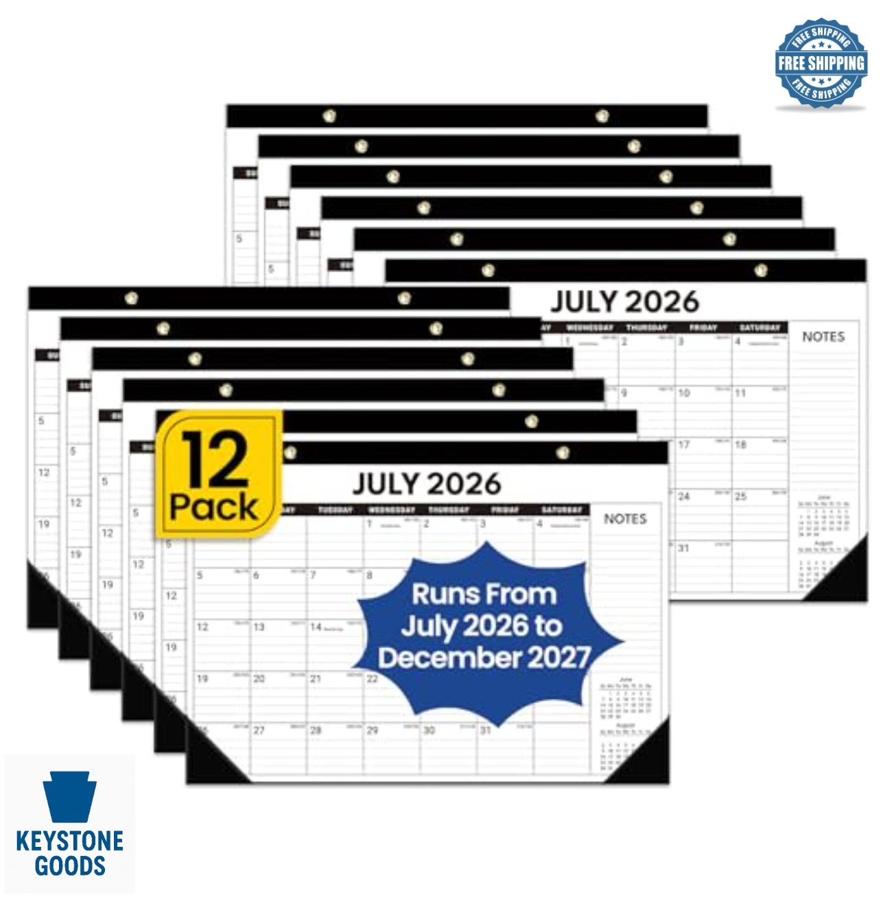 Large Desk Calendar 2026-2027 Monthly 17 x 12 Inch 18 Month 120 GSM Paper Wall Large Desk Calendar 2026-2027 Monthly 17 x 12 Inch 18 Month 120 GSM Paper Wall