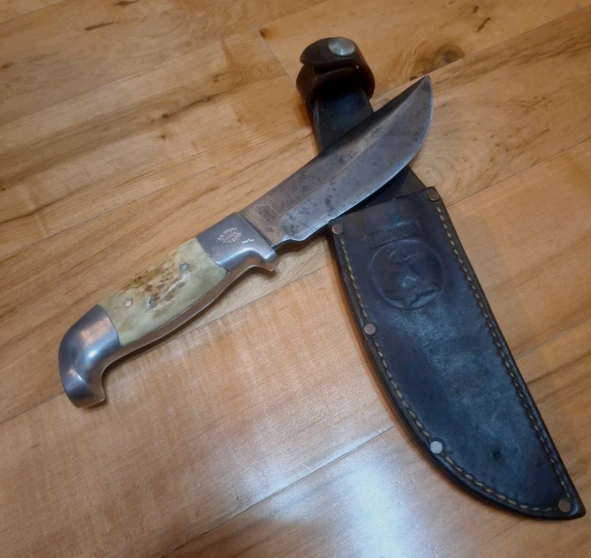 VNTG RUDY RUANA MADE R.H. RUANA 15C LITTLE KNIFE STAMP 1944-62 W/ ORG SHEATH LOA VNTG RUDY RUANA MADE R.H. RUANA 15C LITTLE KNIFE STAMP 1944-62 W/ ORG SHEATH LOA