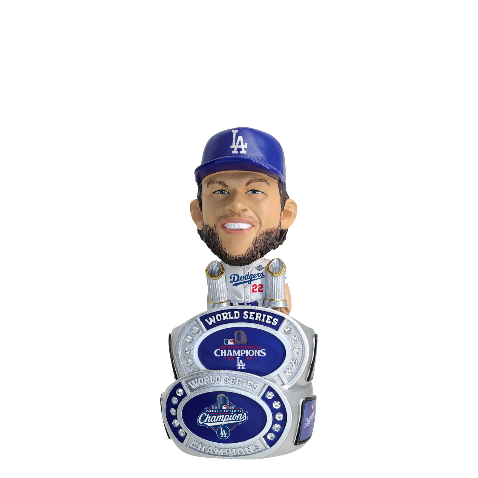 Clayton Kershaw Los Angeles Dodgers 2025 World Series Champ Mini Ring Bobblehead Clayton Kershaw Los Angeles Dodgers 2025 World Series Champ Mini Ring Bobblehead