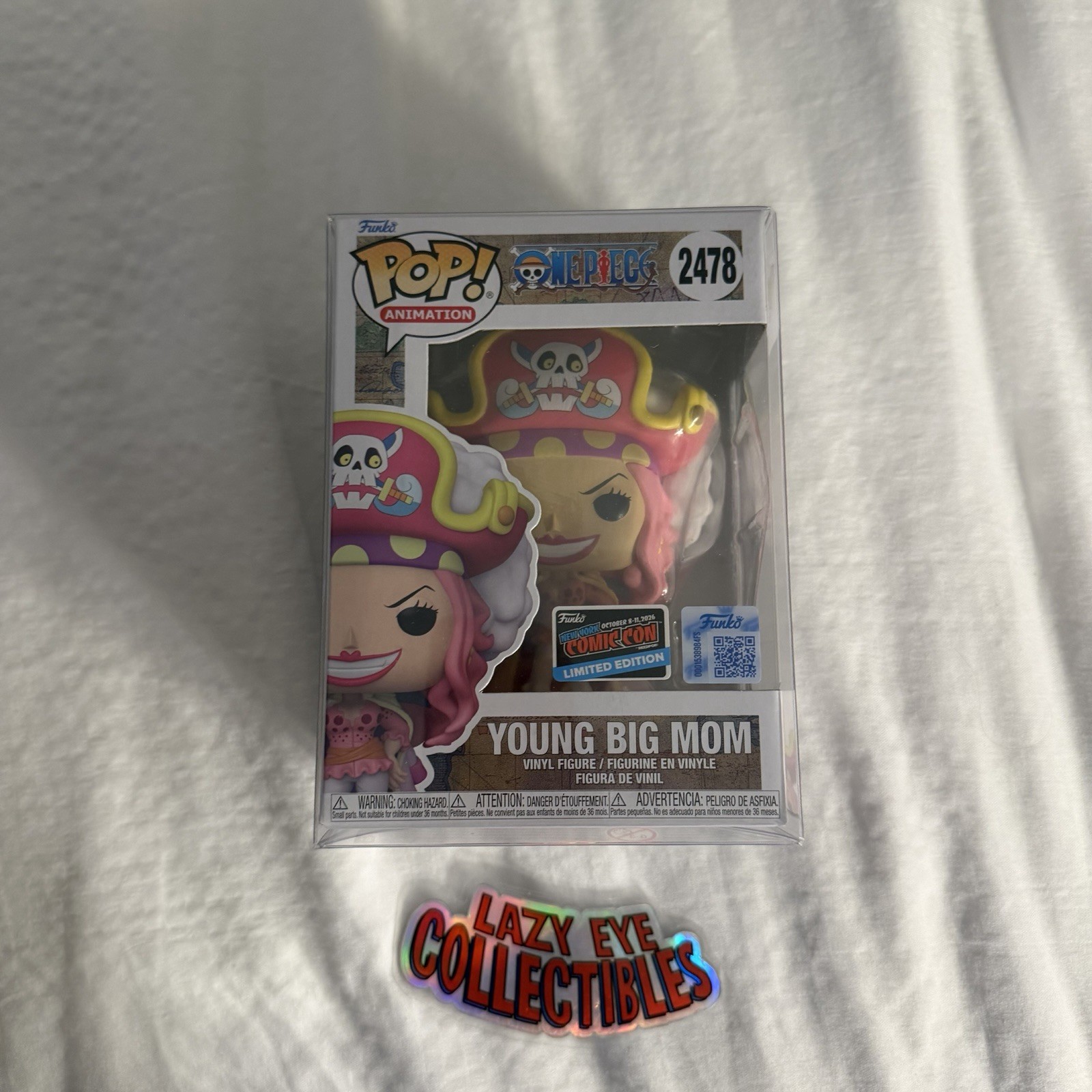 Funko Pop NYCC Exclusive 2026 One Piece Young Big Mom #2478 Official Sticker Funko Pop NYCC Exclusive 2026 One Piece Young Big Mom #2478 Official Sticker