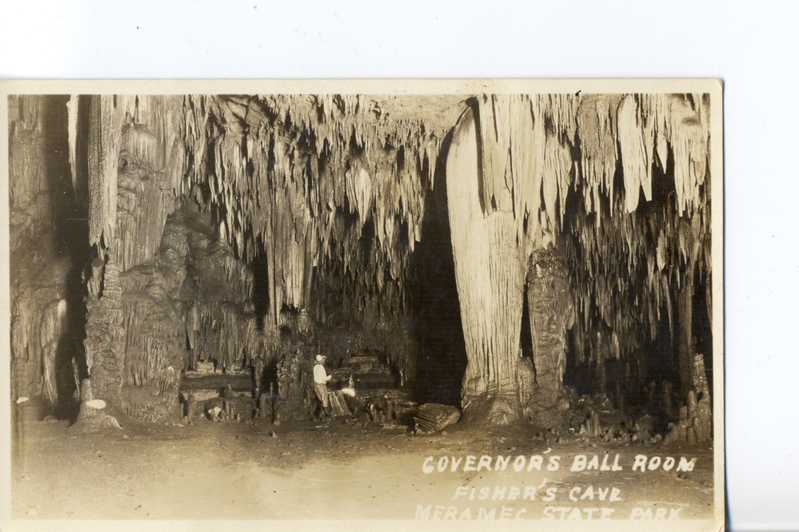 Fishers Cave, Governors Ball Room, Stanton, Mo. Missouri AZO Real Photo Postcard Fishers Cave, Governors Ball Room, Stanton, Mo. Missouri AZO Real Photo Postcard