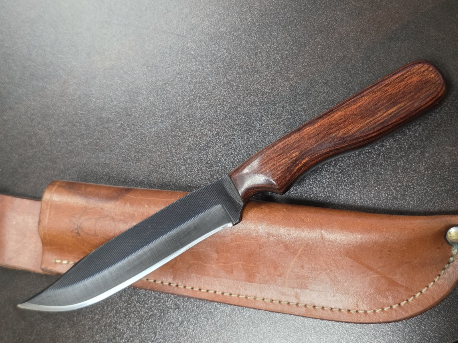 Vintage ANZA File Knife, Perfect Cond, Blued, 9" OA, 4.9" Blade, USA