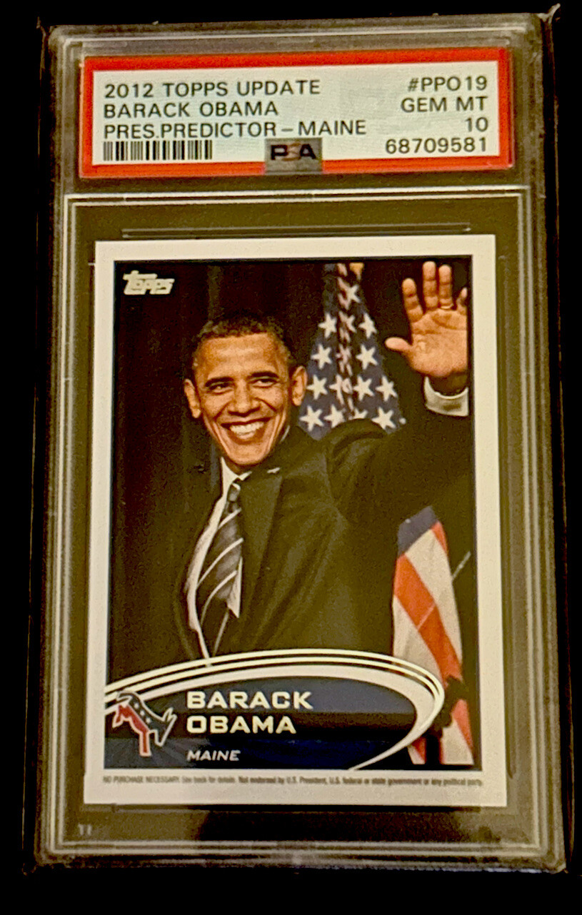 1/1 2012 Topps Update Presidential Predictor Barack Obama GEM MT 10 PSA 1/1 2012 Topps Update Presidential Predictor Barack Obama GEM MT 10 PSA
