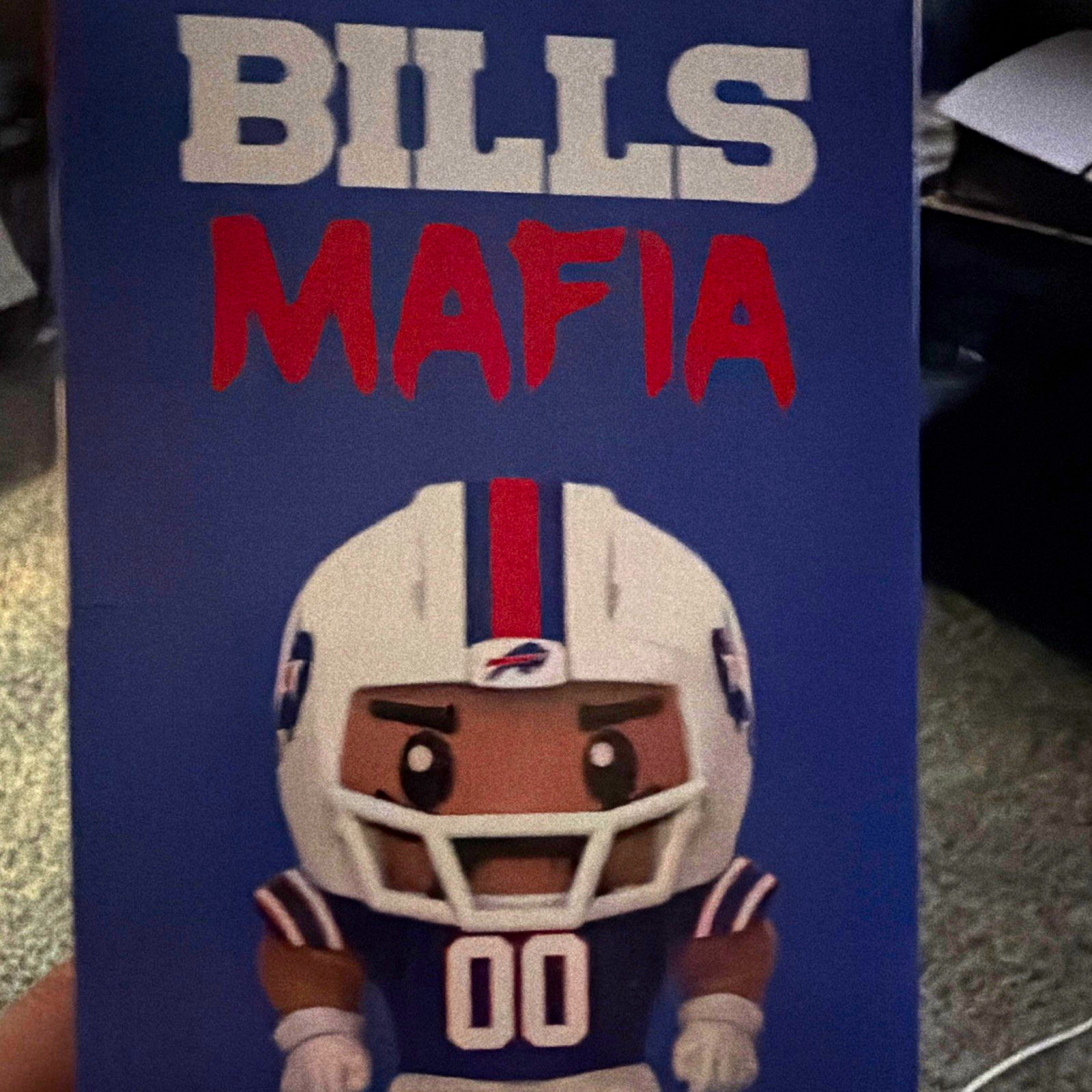 Bills Mafia Buffalo Bills Player Figure w/ Box, Plastic NFL Football Blue/White