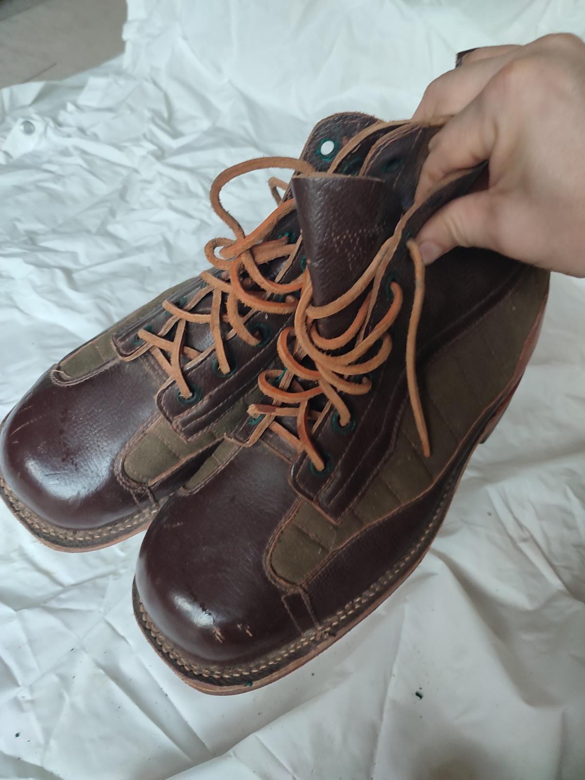 Genuine Leather wool lined Vintage Sweden 🇸🇪 Military boots 44 U.S. 10.5 Genuine Leather wool lined Vintage Sweden 🇸🇪 Military boots 44 U.S. 10.5