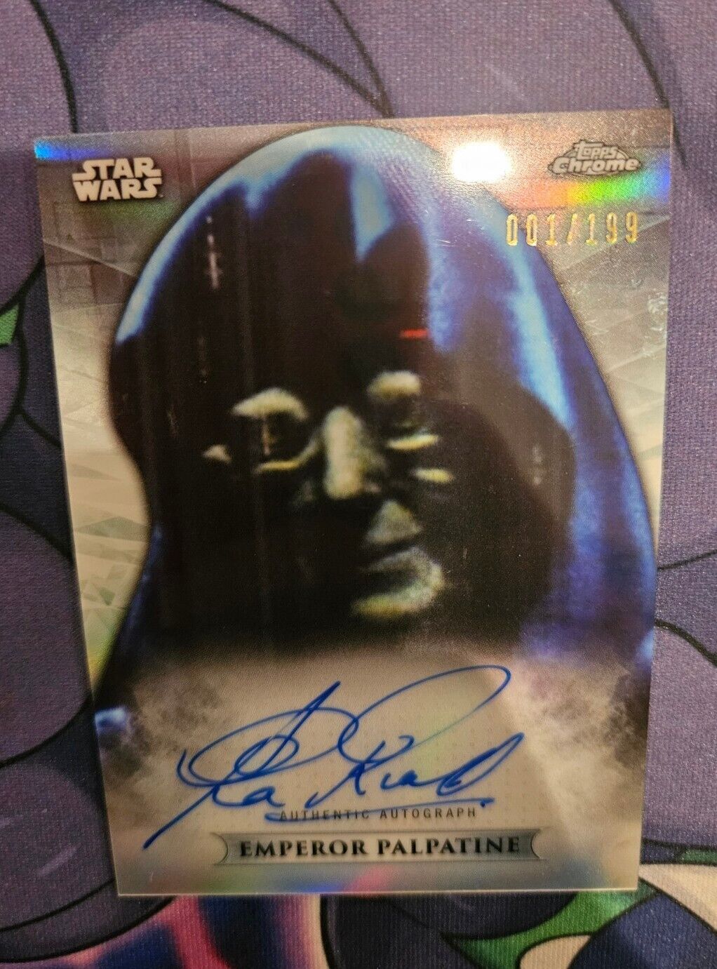 Topps Chrome Star Wars Autograph Card Emperor Palpatine Clive Revill 1/199