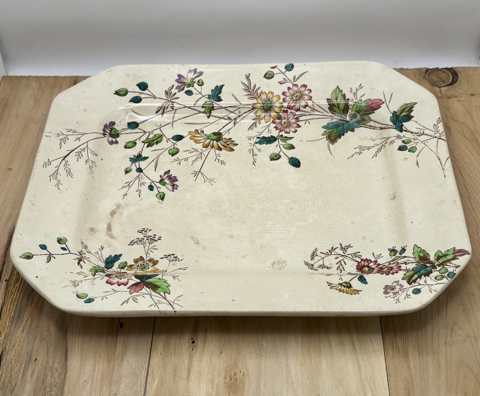 Antique W.A.A. William Alsager Adderley “Floribel” Transferware Serving Tray Antique W.A.A. William Alsager Adderley “Floribel” Transferware Serving Tray