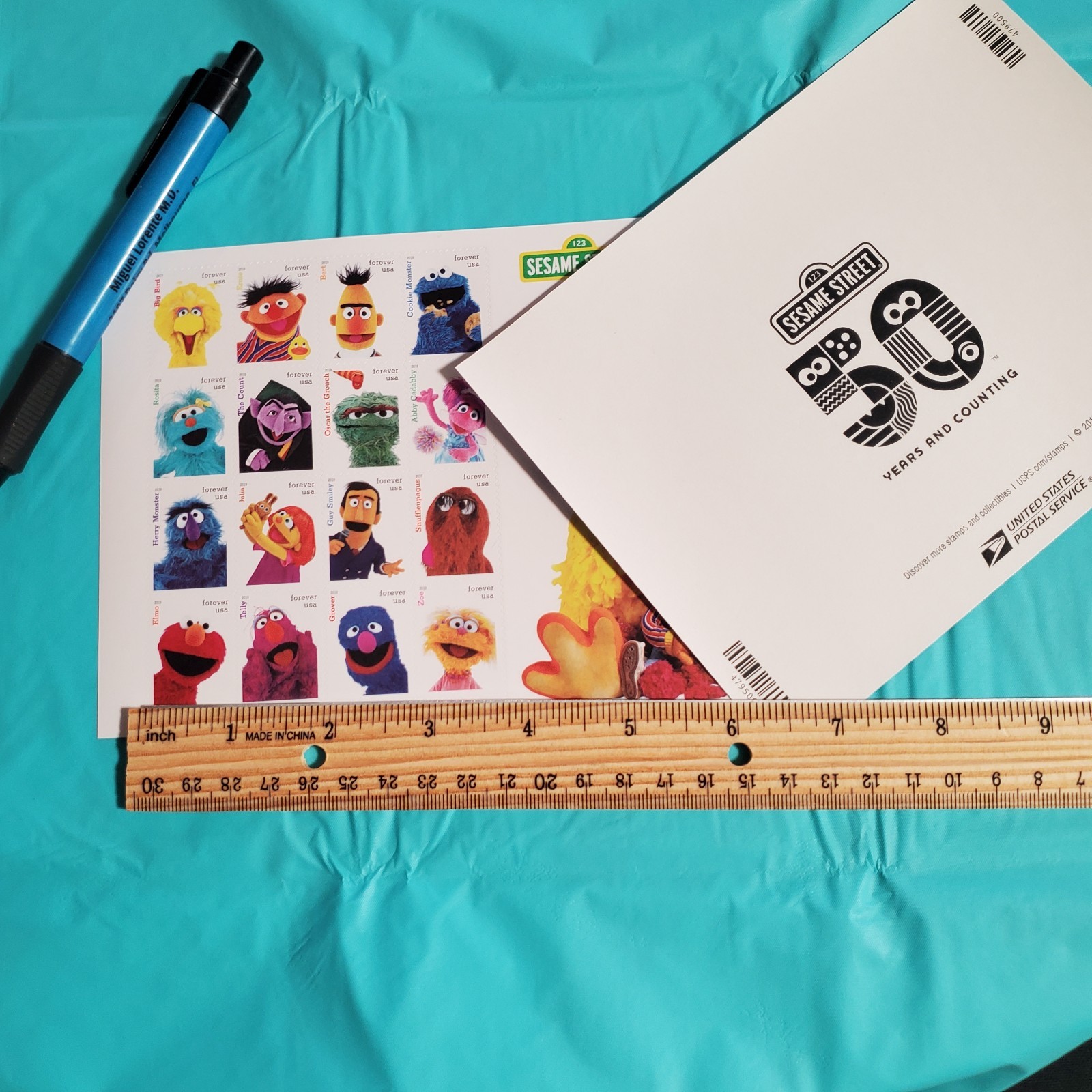 USPS Stamps Sheet of 16 First Class Letter Sesame Street USPS Stamps Sheet of 16 First Class Letter Sesame Street