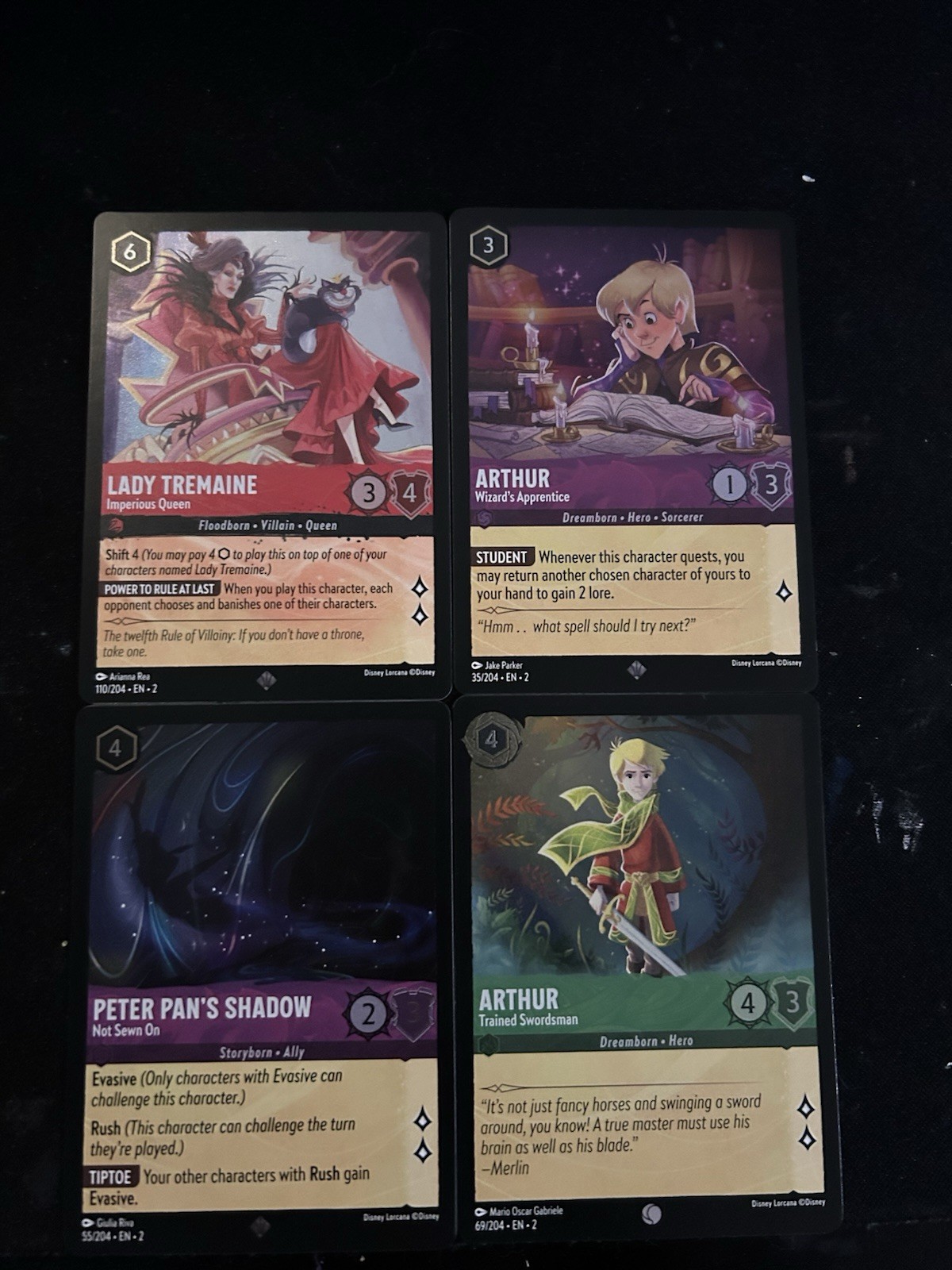 Lady Tremaine 110/204 Rise of the Floodborn Cold foil 4- Card Lot Lady Tremaine 110/204 Rise of the Floodborn Cold foil 4- Card Lot