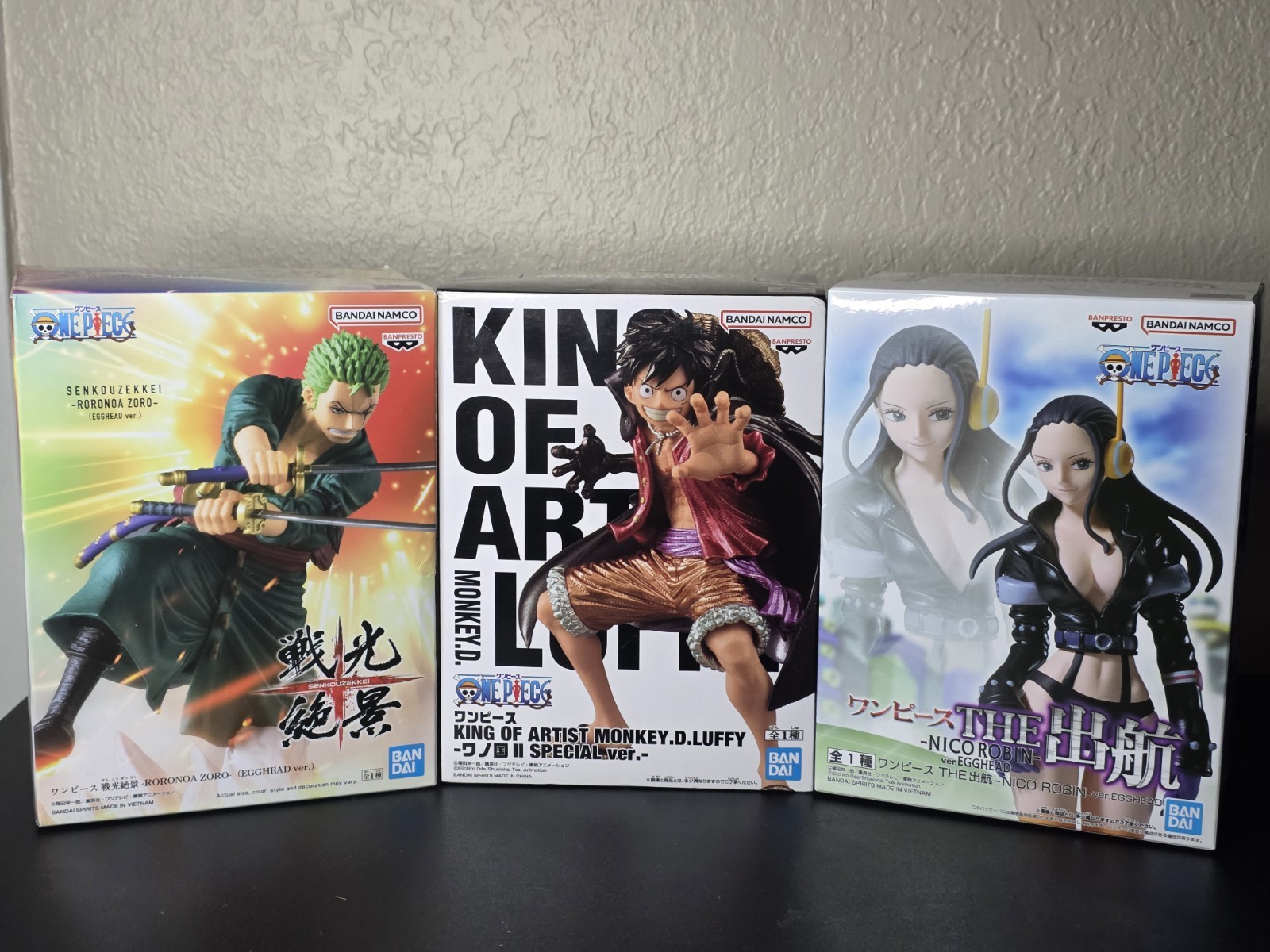 One Piece Figure Bundle Luffy Zoro Robin Banpresto Bandai Official Set Bundle One Piece Figure Bundle Luffy Zoro Robin Banpresto Bandai Official Set Bundle