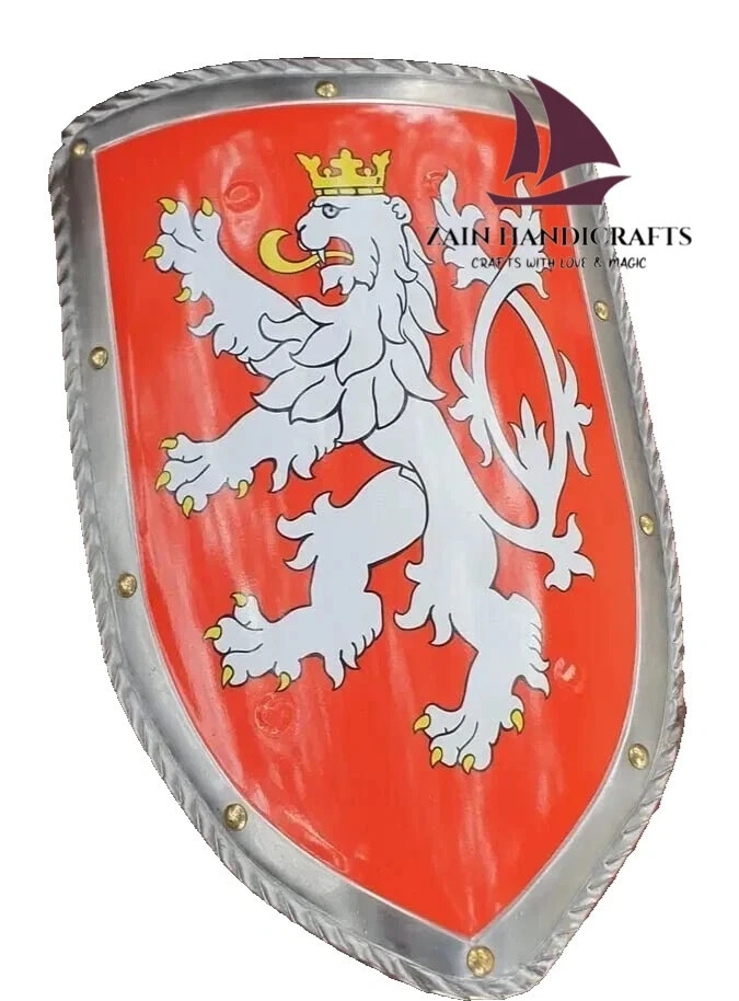 ZAIN Medieval Warrior Templar 18 G vintage LION Knight Armor Shield Replica 20" ZAIN Medieval Warrior Templar 18 G vintage LION Knight Armor Shield Replica 20"