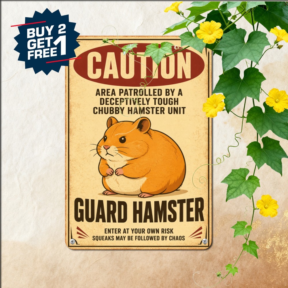 Chubby Hamster Oval Badge Warning Sign Cute Pet Humor Metal Tin Plaque 8x12 Chubby Hamster Oval Badge Warning Sign Cute Pet Humor Metal Tin Plaque 8x12
