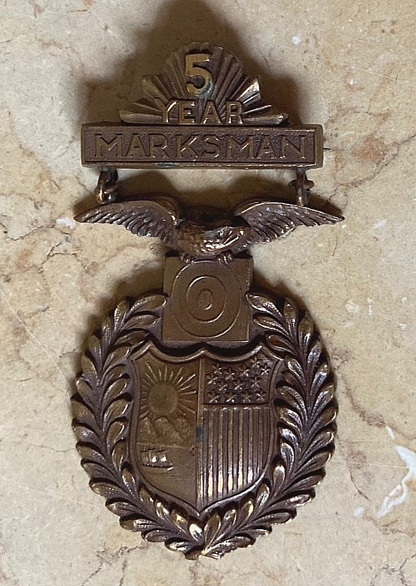 RARE INDIAN WARS NYNG 5-YEAR SMALL ARMS TIFFANY & Co. 1893-1897 SHOOTING MEDAL RARE INDIAN WARS NYNG 5-YEAR SMALL ARMS TIFFANY & Co. 1893-1897 SHOOTING MEDAL