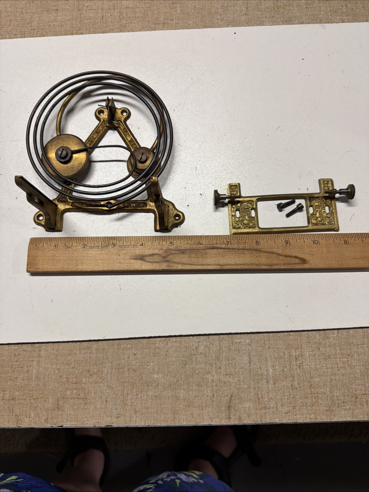 Antique Lenzkirch A G U -1 Million 103020 Winding Clock Movement Bracket Parts Antique Lenzkirch A G U -1 Million 103020 Winding Clock Movement Bracket Parts