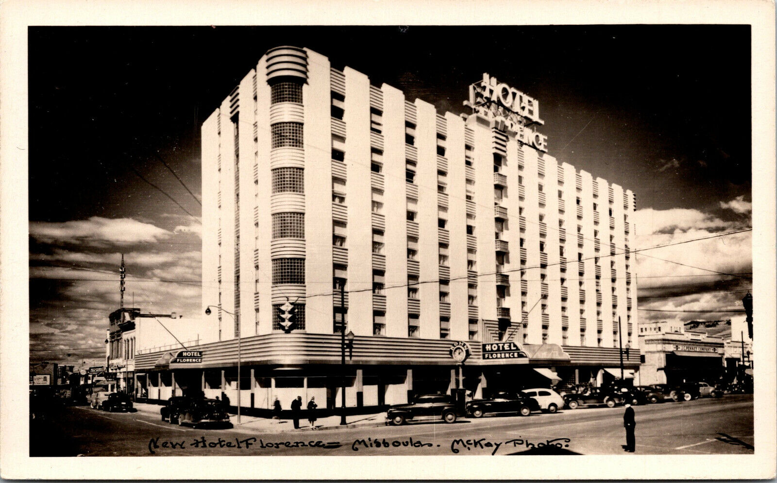 Vtg 1940\'s New Florence Hotel Missoula Montana MT RPPC Real Photo Postcard
