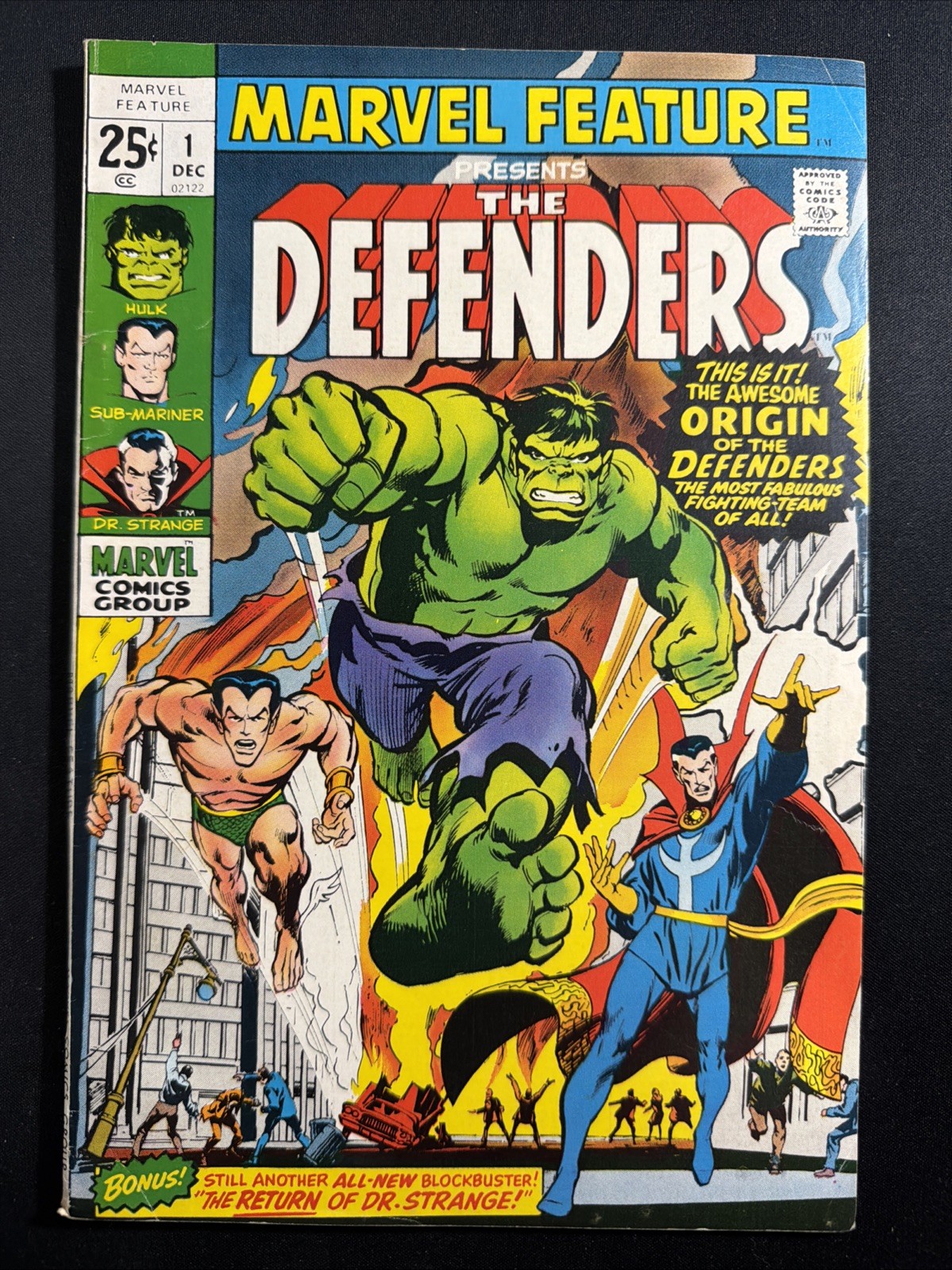 Marvel Feature #1 1971 Marvel Comics 1st Print 1st Defenders VG+ *A18 Marvel Feature #1 1971 Marvel Comics 1st Print 1st Defenders VG+ *A18