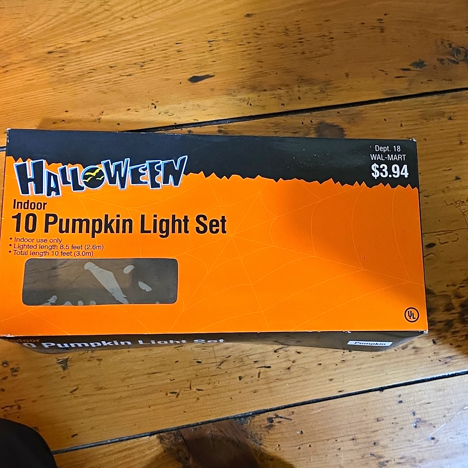 WAL-MART Halloween Pumpkin Novelty String Lights, Indoor, Plug-In, 10 Orange, UL WAL-MART Halloween Pumpkin Novelty String Lights, Indoor, Plug-In, 10 Orange, UL