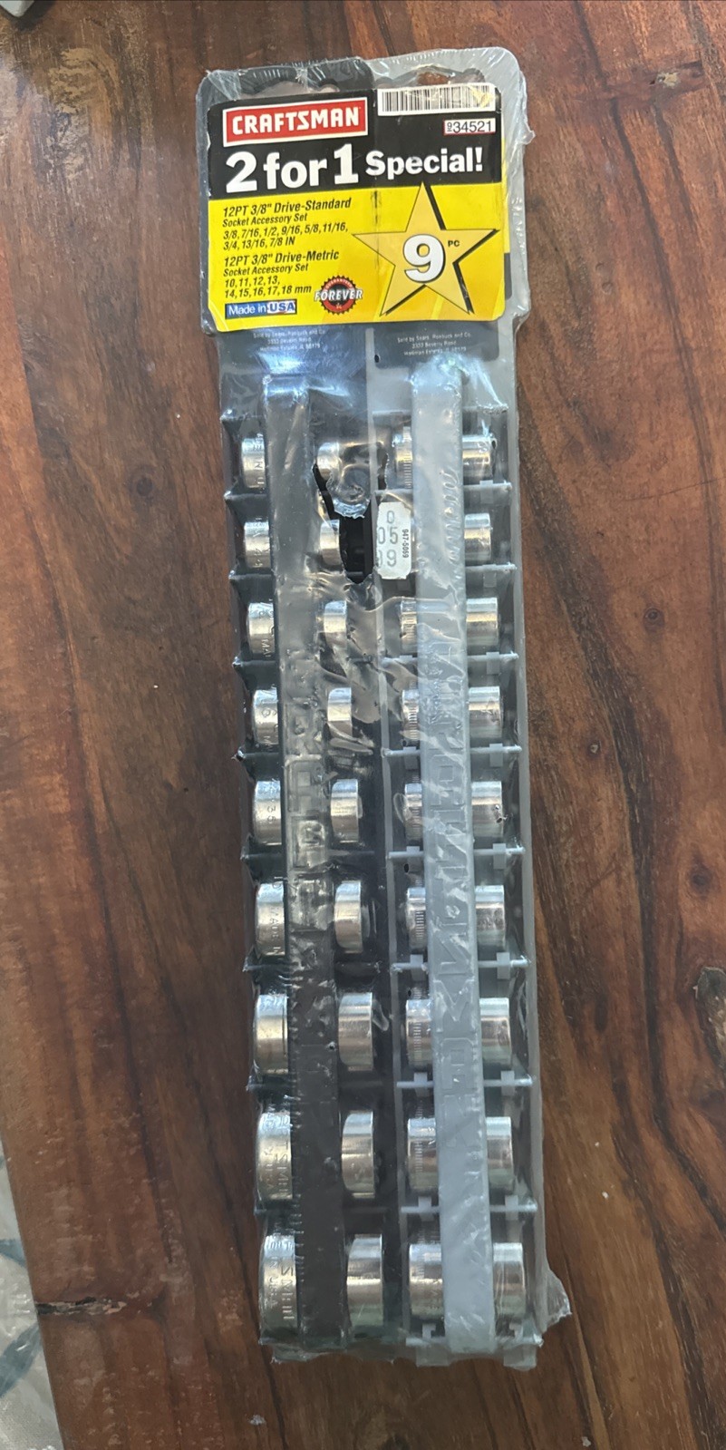 Rare Sears Craftsman 2 For 1 Special 34521 3/8 Standard NOS 12pt Standard Metric Rare Sears Craftsman 2 For 1 Special 34521 3/8 Standard NOS 12pt Standard Metric