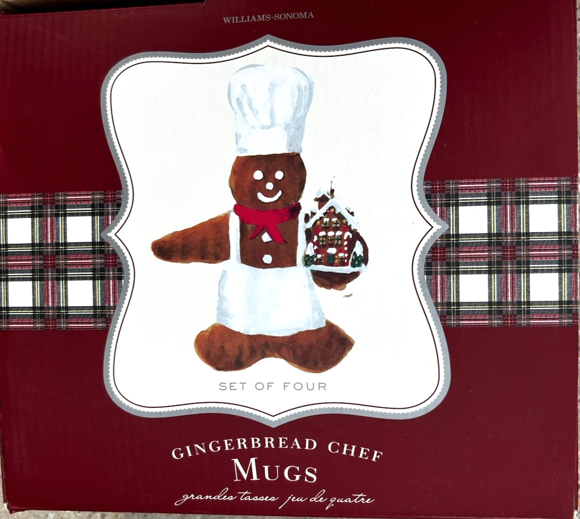 Gingerbread Mug Set 4 Williams Sonoma Chef Christmas Hot Cocoa Cider 2009 Open Gingerbread Mug Set 4 Williams Sonoma Chef Christmas Hot Cocoa Cider 2009 Open